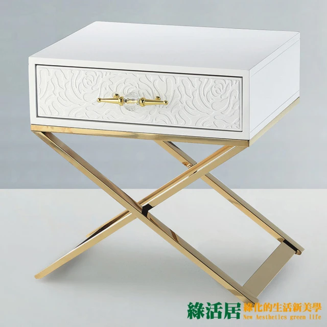【綠活居】愛卡尼   現代風1.7尺單抽床頭櫃(二色可選)