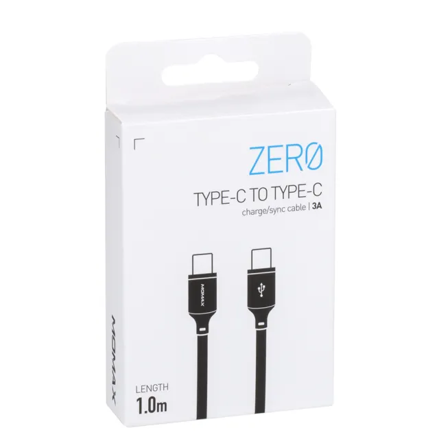 【Momax】ZERO USB-C to USB-C 傳輸線 1M(2色)