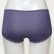 【SAVVY 莎薇】冰涼紗 M-LL 低腰平口內褲 舒適包臀-貼身透氣 AS3376FS(暗紫灰)