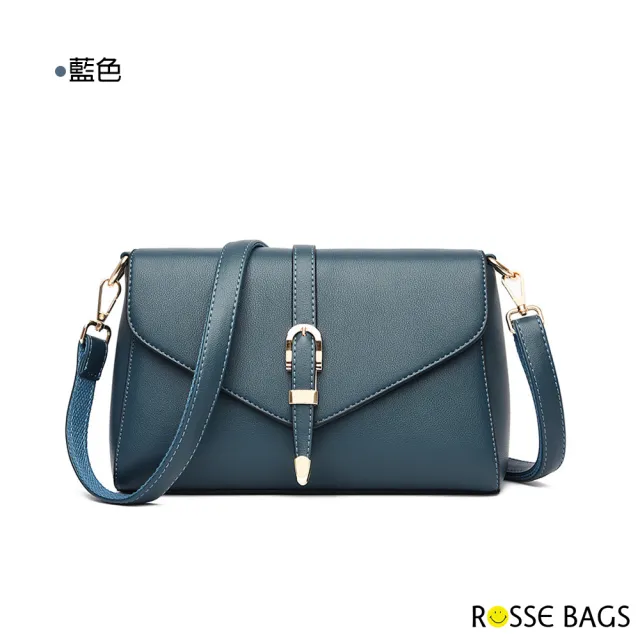 【Rosse Bags】簡約優雅時尚單肩斜背方包(現+預  酒紅色 / 卡其色 / 藍色 / 黑色)