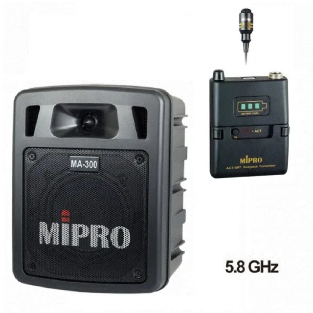 【MIPRO】最新三代5G藍芽/USB鋰電池手提式無線擴音機(MA-300代替MA-303SB)