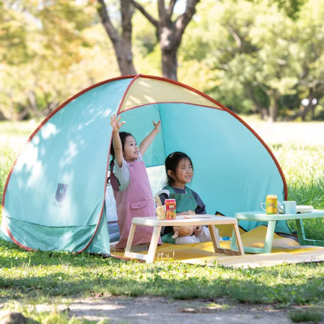 【ZELT OUT】日本野熊輕量型秒開帳篷-兩色(秒開帳篷、彈開式帳棚、野餐、露營、遮陽、玻璃纖維帳篷)
