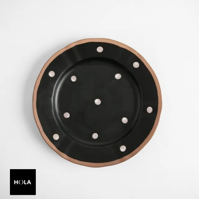 【HOLA】芸點陶瓷8.5寸平盤 黑
