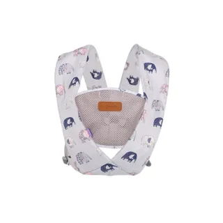 【JoyNa】BestBaby嬰兒背帶背巾X型交叉可調整揹巾(淺白大象)