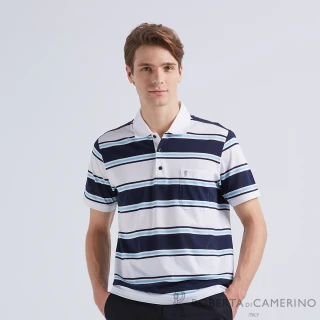 【ROBERTA 諾貝達】男裝 流行色系 舒適穿著短袖POLO(藍)