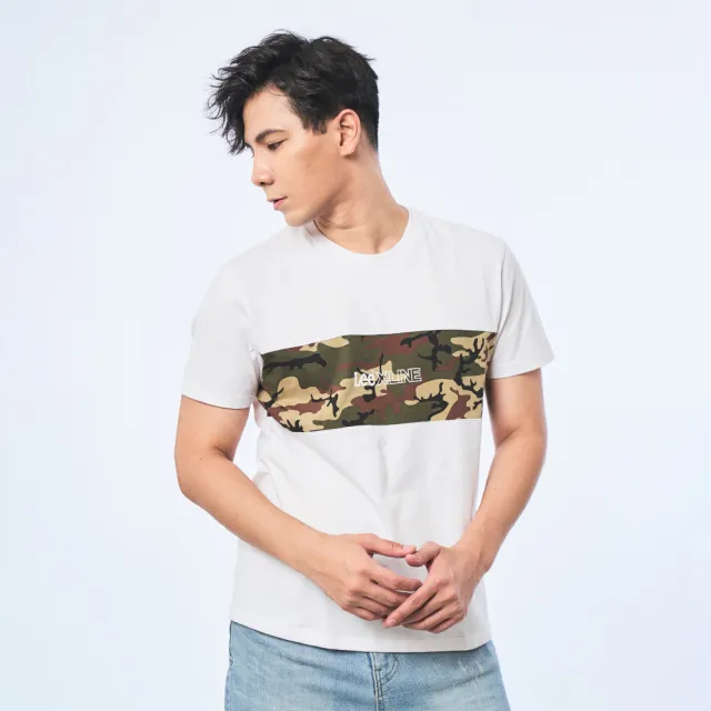 【Lee】出清品-男裝 短袖T恤 / 迷彩拼接 共2色 標準版型(LL220019K11 / LL220019K14)