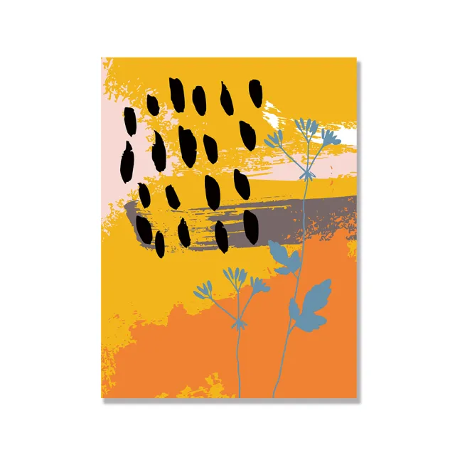 【24mama 掛畫】單聯式 油畫布 現代 藝術 裝飾 植物花卉 紋理 無框畫-60x80cm(抽象秋天)