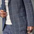 【SST&C 最後55折】棉麻混紡灰藍窗格休閒西裝外套0612203002