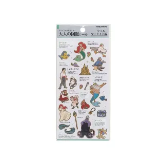 【Kamio】大人的圖鑑系列 迪士尼燙金造型貼紙 小美人魚(文具雜貨)