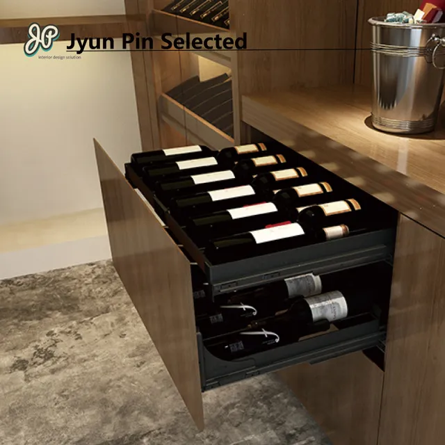 【Jyun Pin 駿品裝修】嚴選紅酒三邊拉籃 FV3090J1(適用體櫃 900 儲藏數量 13瓶)