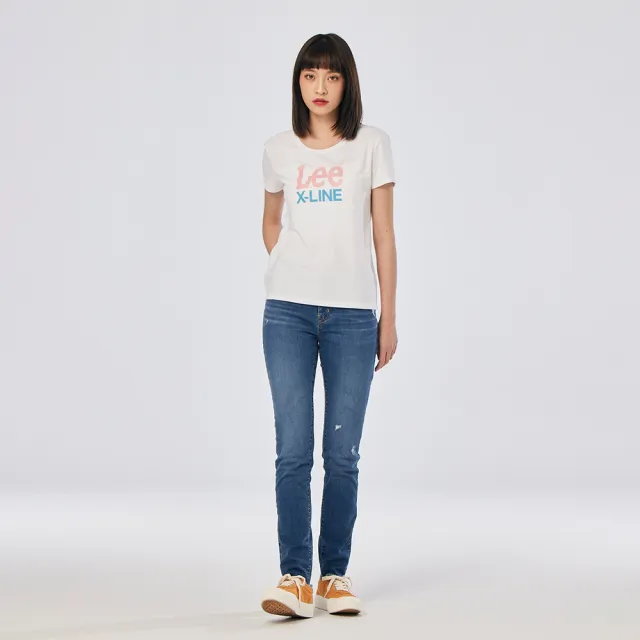 【Lee】出清品-女裝 短袖T恤 / 系列大LOGO 共2色 標準版型(LL220028ANJ / LL220028K14)