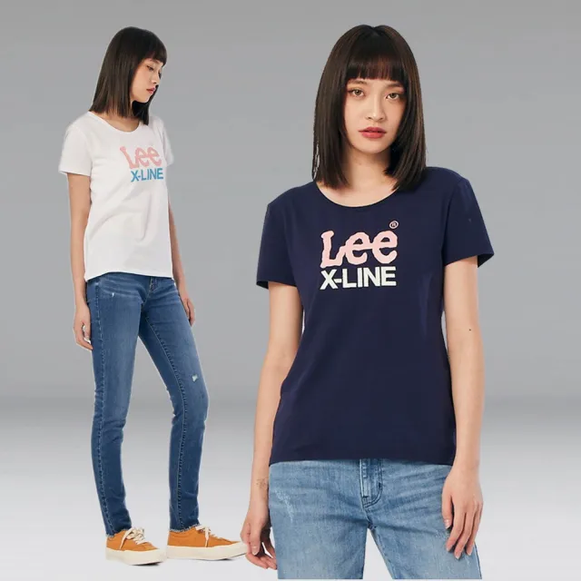 【Lee】出清品-女裝 短袖T恤 / 系列大LOGO 共2色 標準版型(LL220028ANJ / LL220028K14)
