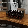 【Jyun Pin 駿品裝修】嚴選紅酒架 金屬材質 可堆疊(儲藏數量 12瓶 6/6)