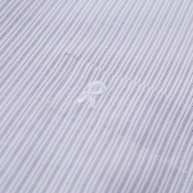 【ROBERTA 諾貝達】台灣製 修身版 親膚舒適商務休閒短袖襯衫(紫)
