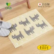 【日本OKA】原廠正品 日製乾度良好銀離子抗菌防臭吸水速乾防滑浴室地墊-48x60cm(Ag+ 抑菌 除臭 抑味)