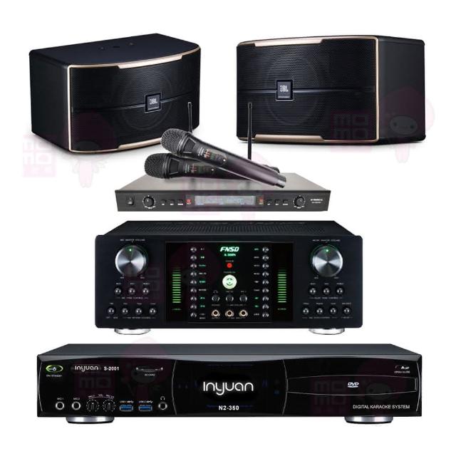 【音圓】S-2001 N2-350+FNSD A-300N+SR-889PRO+JBL Pasion 8(點歌機4TB+擴大機+無線麥克風+喇叭)