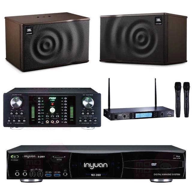 【音圓】S-2001 N2-350+FNSD A-300N+TR-5600+JBL MK12(點歌機4TB+擴大機+無線麥克風+喇叭)