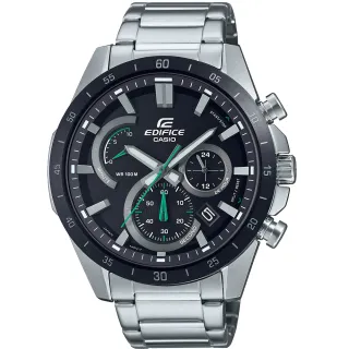 【CASIO 卡西歐】EDIFICE 粗曠動感三眼計時手錶手錶 女王節(EFR-573DB-1A)