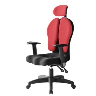 【好室家居】電腦椅辦公椅 彈力雙背工學椅久坐椅(MIT/辦公椅/人體工學椅/電競/久坐椅)