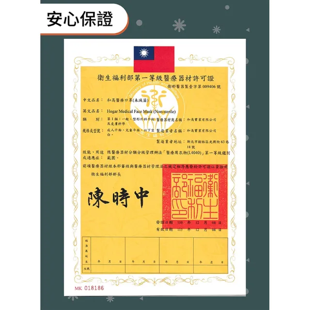 【和高】台灣製 成人平面多色醫用口罩(30盒入團購價)