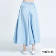 【SOMETHING】女裝 NEO FIT牛仔闊腿褲裙(漂淺藍)