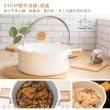 【COTD】美型白玉珍珠鍋具24CM陶瓷雙耳湯鍋+鍋蓋(湯鍋/雙耳/台灣出貨)