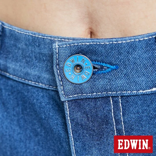 【EDWIN】女裝 JERSEYS迦績EJ7透氣錐型牛仔褲(拔洗藍)