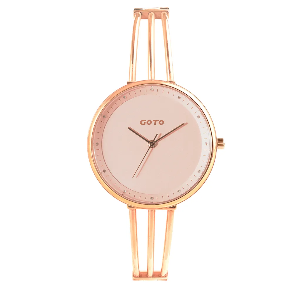 【GOTO】Sparkling Lake 湖光系列時尚手錶-IP玫x粉(GS2096L-44-841)
