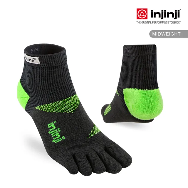 【Injinji】TRAINER訓練五趾短襪(青檸綠)NAA5733(五趾襪 短襪 跑襪 訓練 健身)