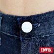 【EDWIN】男裝 大尺碼-503EDGE LINE立體繡窄管牛仔褲(原藍色)