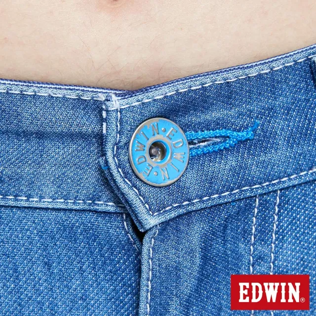 【EDWIN】女裝 JERSEYS迦績EJ3超彈中直筒牛仔褲(石洗藍)