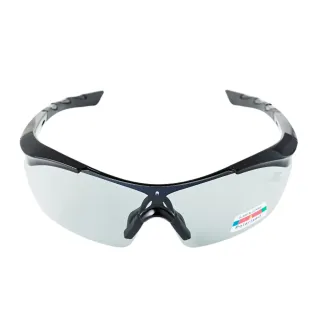【Z-POLS】質感黑TR90頂級材質 搭載抗UV400頂級淺灰Polarized偏光運動太陽眼鏡(輕巧彈性配戴舒適)
