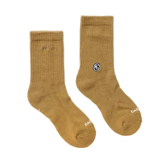 【HOWDE LAB】Tan 沙色 純色基本系列 刺繡 素色 銀離子 抗菌纖維 除臭襪 中高筒襪 長襪 男女款