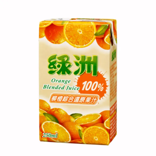 【黑松】綠洲100% 柳橙綜合還原果汁 PKL250mlx24入