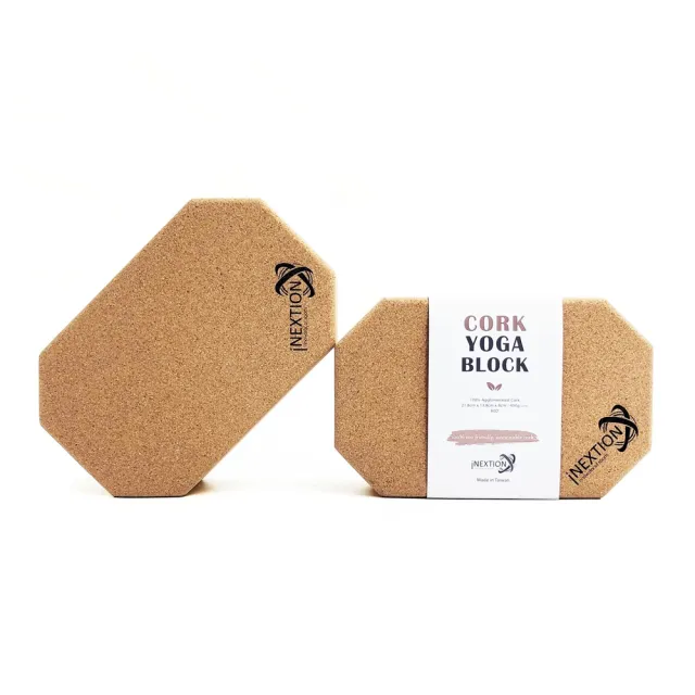 【INEXTION】Cork Yoga Block 羽量級八角軟木磚 60D(軟木瑜珈磚2入)