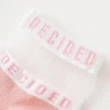【Dagebeno荷生活】韓版甜美字母水晶玻璃淺口 透氣透明卡絲襪(5雙一袋)