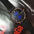 【LOVME】雙眼米蘭錶帶禮盒系列時尚手錶-IP玫x黑/41mm(VM0089M-43-341-3)