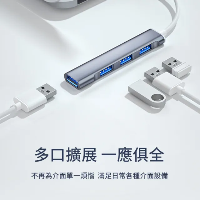 【ANTIAN】Type-C 四合一多功能HUB轉換器擴展塢 筆電轉接頭 傳輸擴充轉接器(USB3.0擴展器)