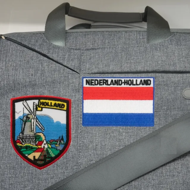 【A-ONE 匯旺】臂章補丁燙布貼 荷蘭刺繡 風車村桑斯安斯地標 裝飾布貼 布刺繡布貼 補破洞(No.091)