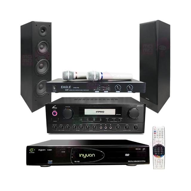 【音圓】S-2001 N2-130+FPRO PMA-328+EWM-P28+KS-636(伴唱機4TB+綜合擴大機+無線麥克風+喇叭)
