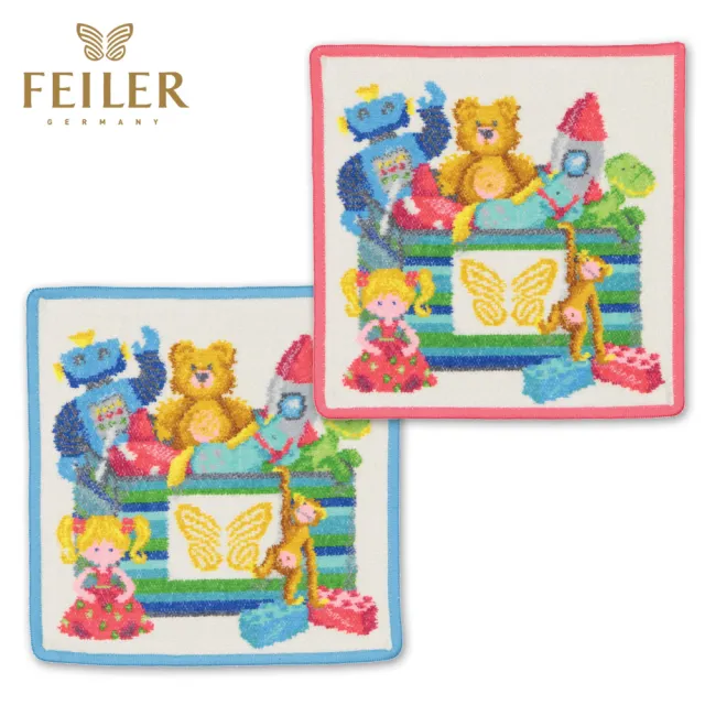 【Feiler 官方直營】玩具盒方巾 2色(25x25cm)