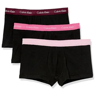 【Calvin Klein 凱文克萊】2022男魅力彩色褲頭黑四色角內著混搭3件組-網(預購)