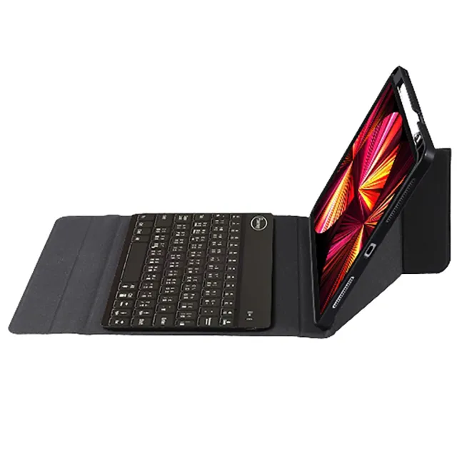 Powerway For iPad 11吋平板專用上座型鋁合金藍牙鍵盤皮套組(四代/三代/二代/一代)