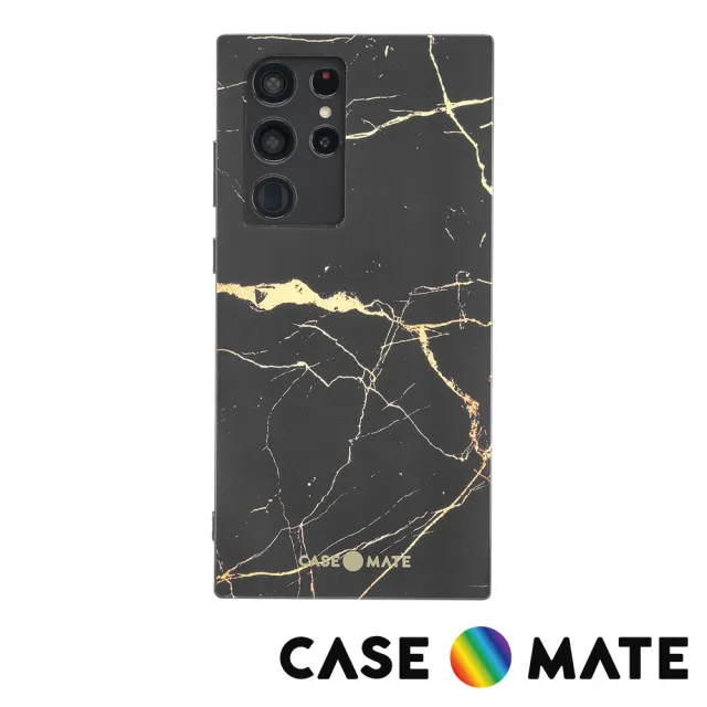 【CASE-MATE】三星 S22 Ultra 專用 Blox 抗菌防摔超方殼 - 黑金大理石紋