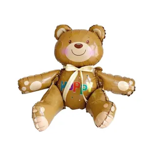 韓系可愛抱抱熊生日布置組1組(韓系 派對 氣球 生日 布置 森林系 周歲)