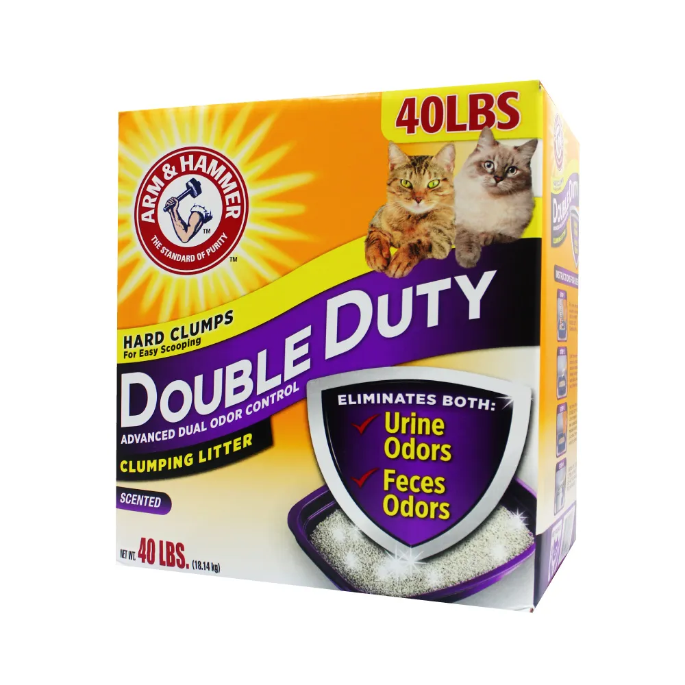 【ARM&HAMMER 鐵鎚】雙效加強除臭貓砂(40LB/18.14kg)