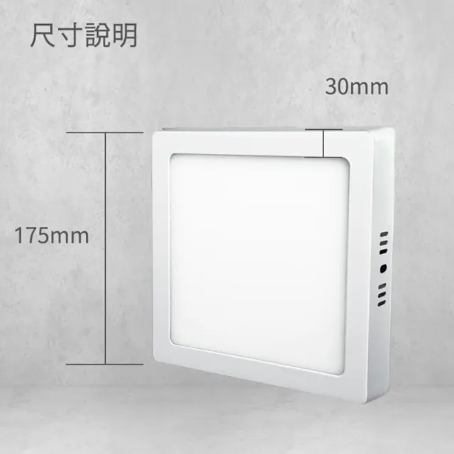 【JOYA LED】2入 12W 方形 北歐幾何吸頂燈 LED吸頂燈(適用浴室、走廊、儲藏間)