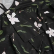 【ILEY 伊蕾】花草印花滑料質感層次活片手袖上衣1222011441(黑)
