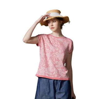 【FREE】有機棉花襯落肩袖針織衫(深橙/灰藍)