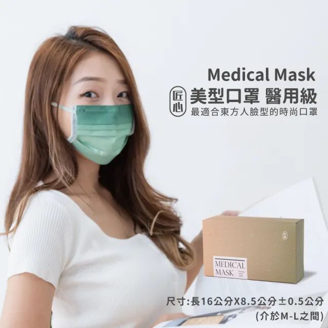 【匠心】美型口罩 - 醫療級(天蔚藍*2盒+青草綠*2盒)